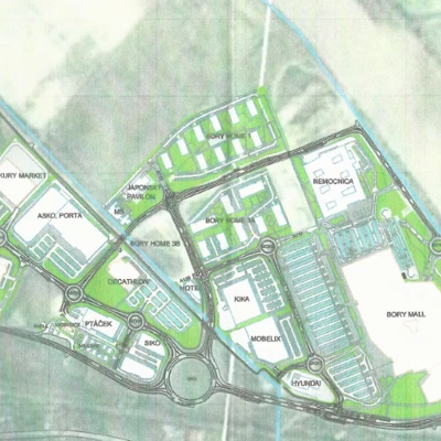 Nové ulice v lokalite Bory